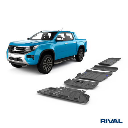 Juego de protecciones (Radiador, Motor, Caja de cambios, Caja de transferencia, Depósito de combustible) Ford Ranger 2022-;  Volkswagen Amarok 2023-; 2 l. / diesel; 3 l. / diesel